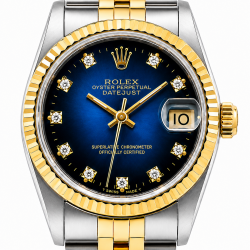 Rolex Datejust 31MM 68273 Factory Blue Vignette Dial Watch